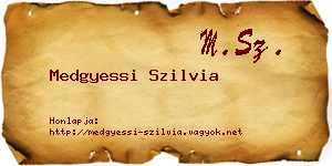Medgyessi Szilvia névjegykártya